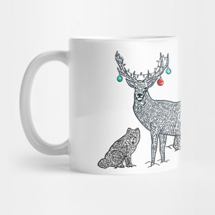 Winter Woodland Animals Xmas Mug